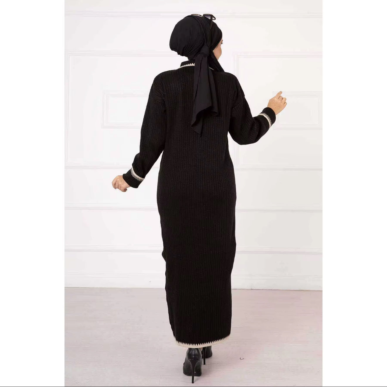 Knitted sweater long dress handmade for all occasions winter season