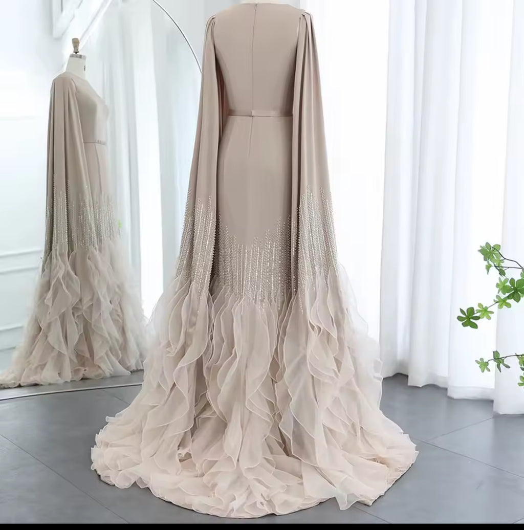 Modest luxury evening dress
