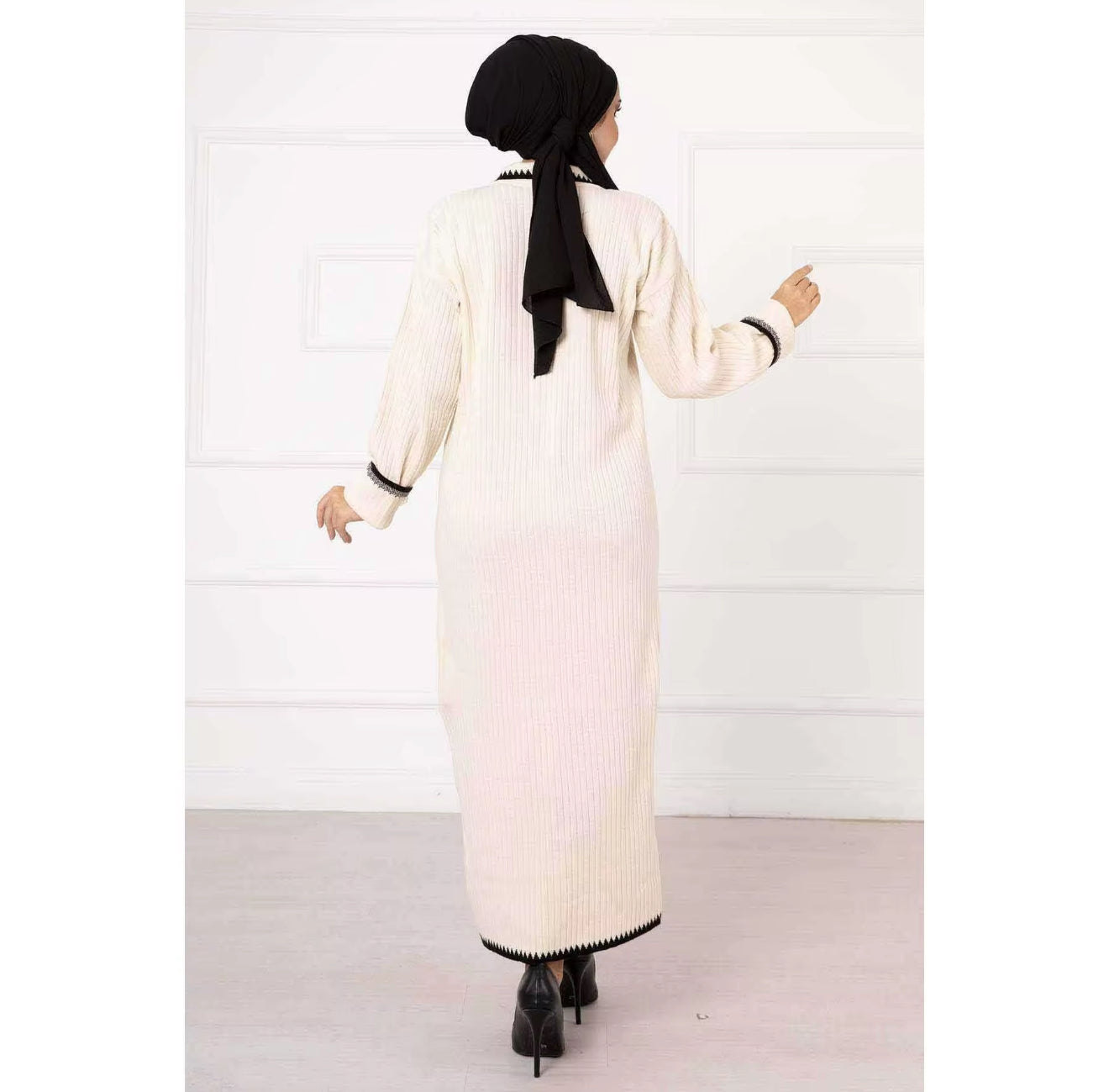 Knitted sweater long dress handmade for all occasions winter season