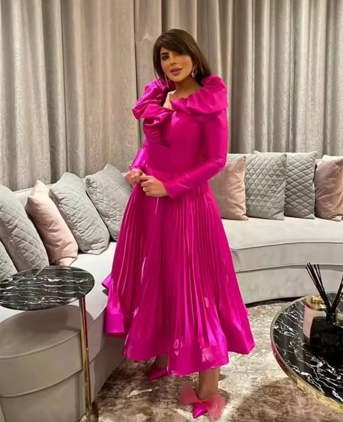 Party Dresses Draped Chiffon Evening dresses vestidos