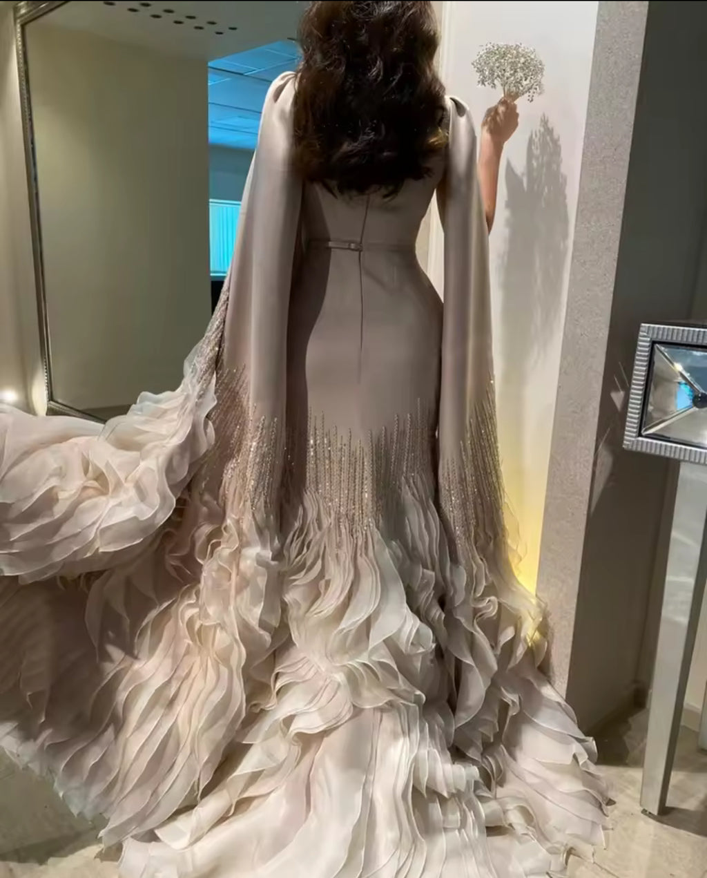 Modest luxury evening dress