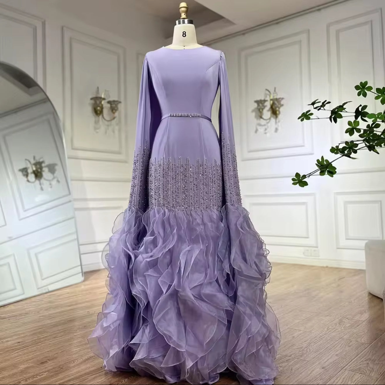Modest luxury evening dress