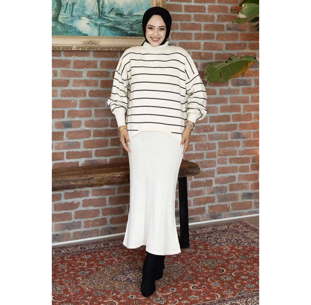 One size hand-made Two piece sweater and dress for all occasions