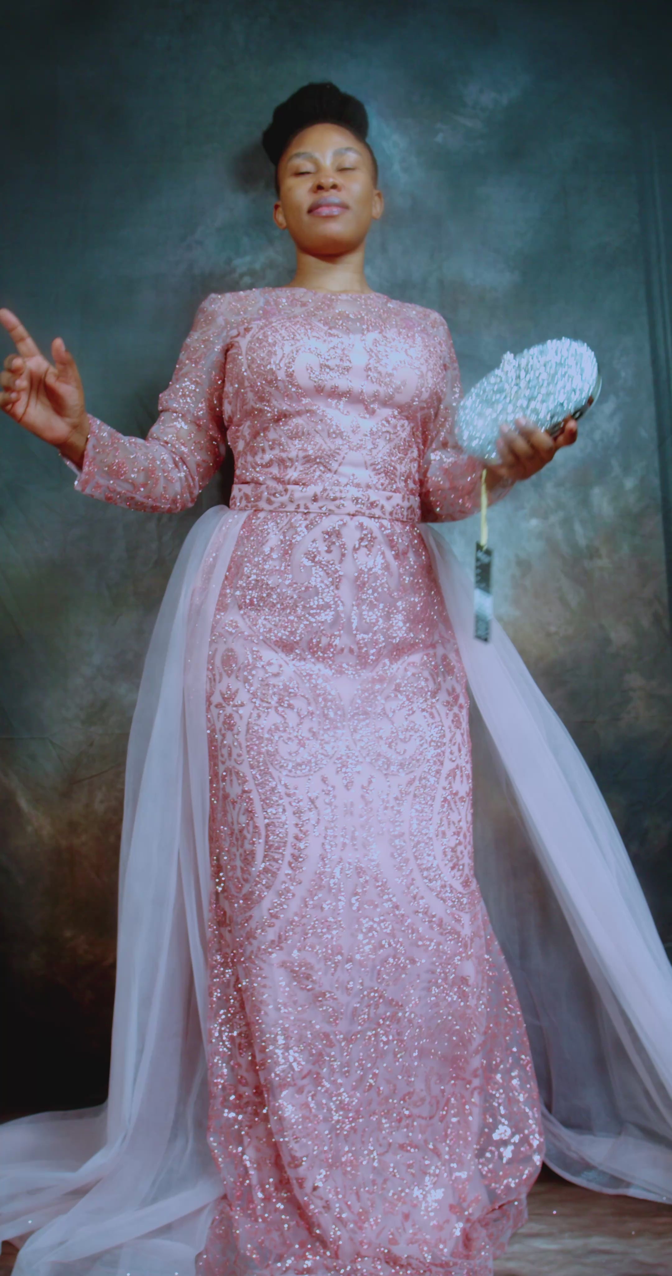 Long Sleeve Maxi Tulle Mermaid Regular Prom Dress